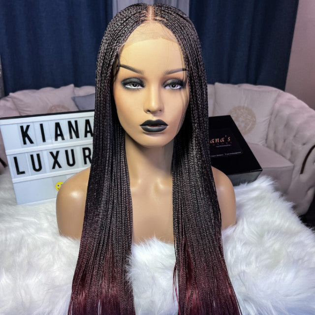 KL Bone Straight Burgundy Braids