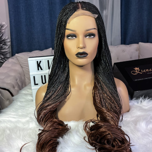 KL Ombré curly tips braids