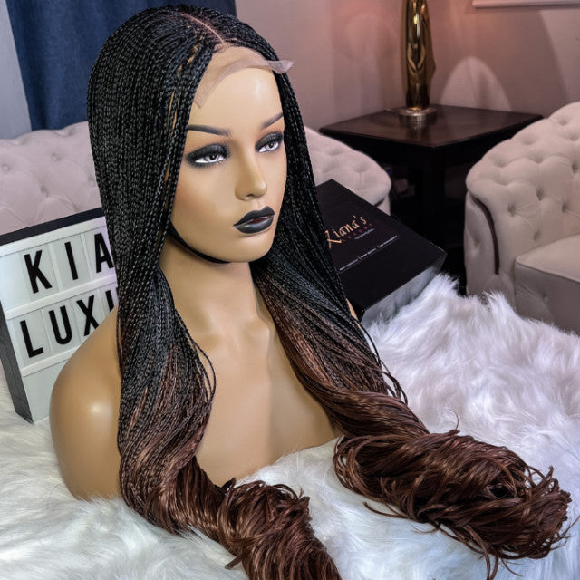 KL Ombré curly tips braids