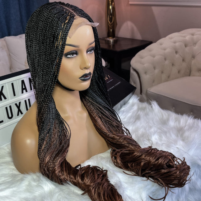 KL Ombré curly tips braids
