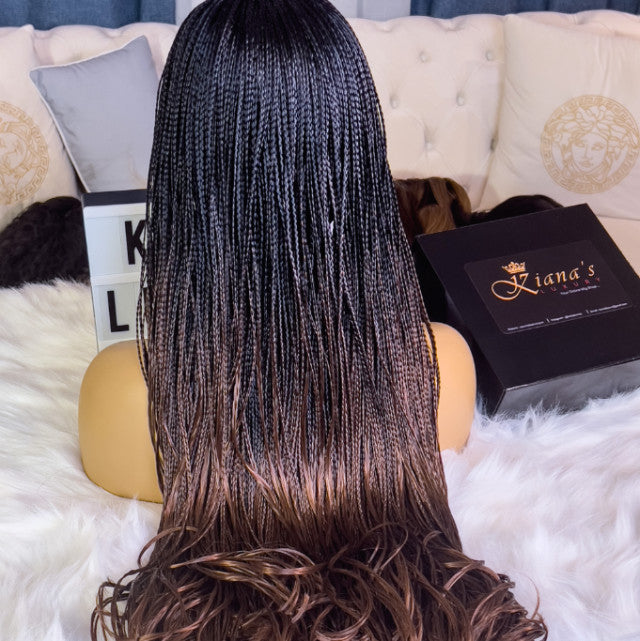 KL Ombré curly tips braids