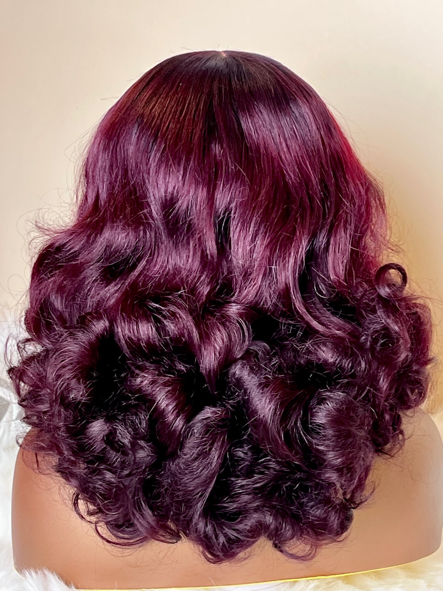 KL Burgundy Bouncy tips