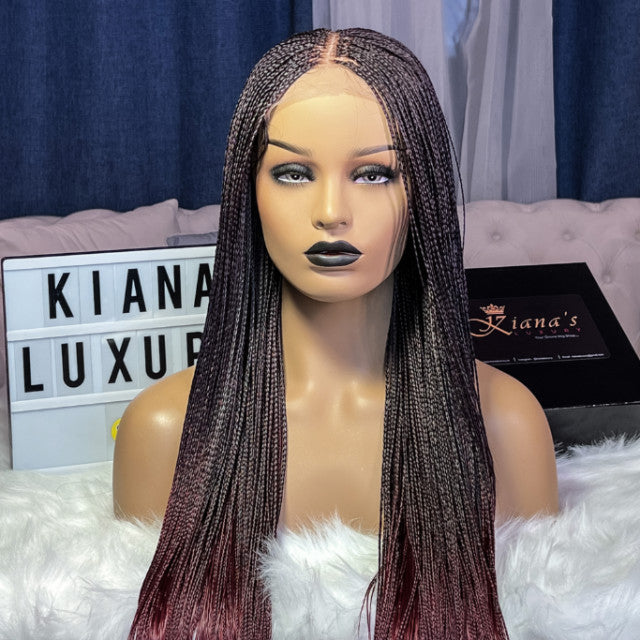 KL Bone Straight Burgundy Braids